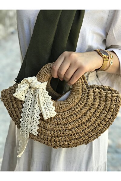 gzm Hasır çanta -plaj çantası - hasır