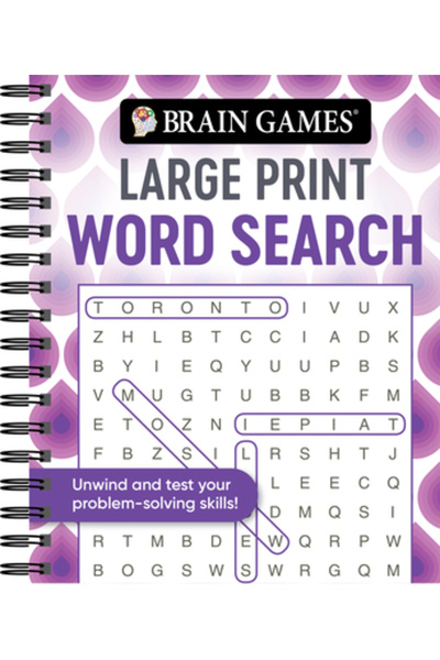 Pubn Intl Jocuri pentru creier - Căutare de cuvinte cu caractere mari (vârtej...