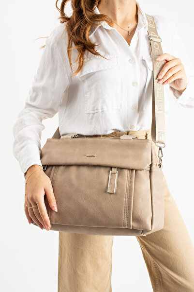 MEGA Jasminel Kadın Yumuşak Suni Deri Ayarlanabilir Askılı Kadın Çapraz Ve Om...