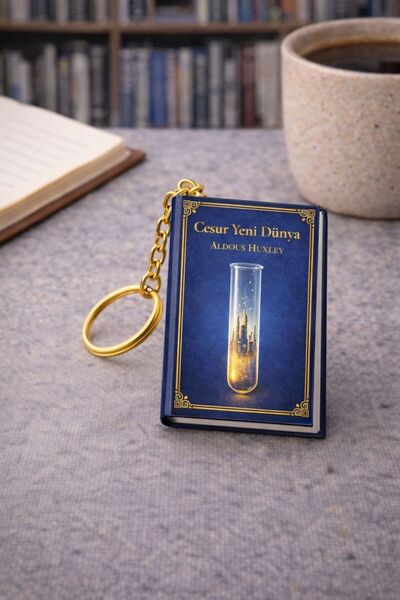 YLDZ سلسلة مفاتيح على شكل دفتر ملاحظات صغير بمظهر كلاسيكي - عالم جديد جريء