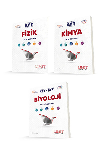 Limit Yayınları LİMİT AYT FİZİK KİMYA BİYOLOJİ (FEN BİLİMLERİ) SORU BANKASI S...