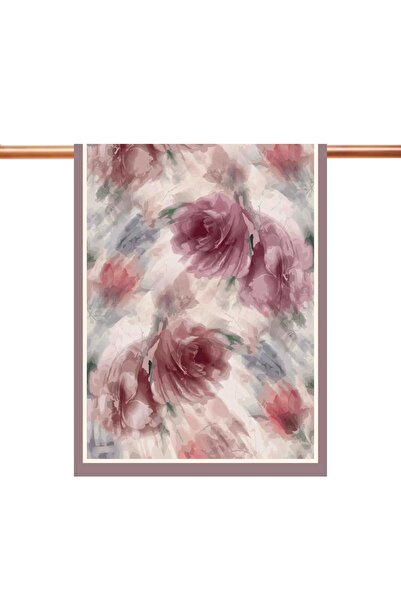 SK Scarfs İtalyan Vual İpek Ebruli Desen Şal