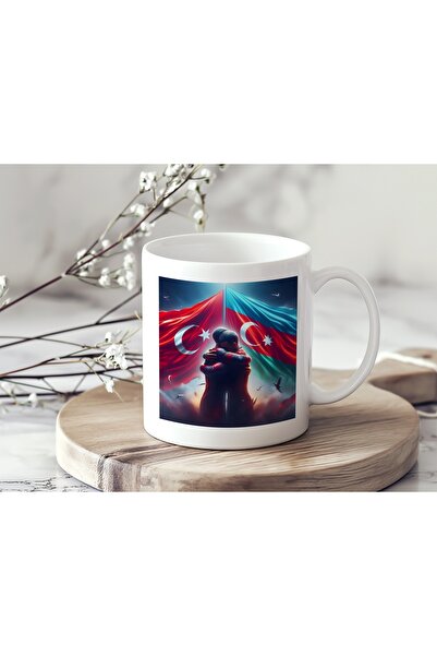 Beramussa Turkey Azerbaijan Brotherhood Themed Flag Unity and Solidarity Desi...