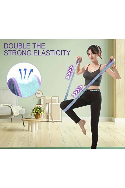 Coco Dilek Blue 8-Level Resistance Band, Sports Exercise, Pilates, Squat Rubber Band, Fitness, Yoga