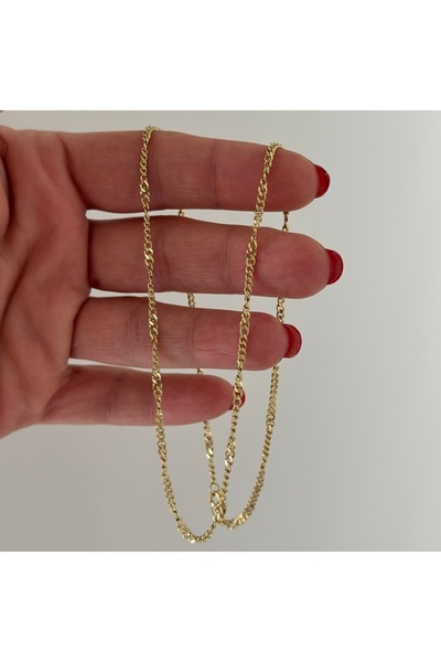 Butik XUping 14K Çelik Rina Dönerli Zincir kolye