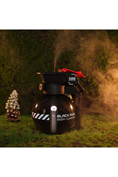 KAZEMTECH El Bombası Şeklinde Buharlı Hava Nemlendirici, Aromaterapi Difüzör,...