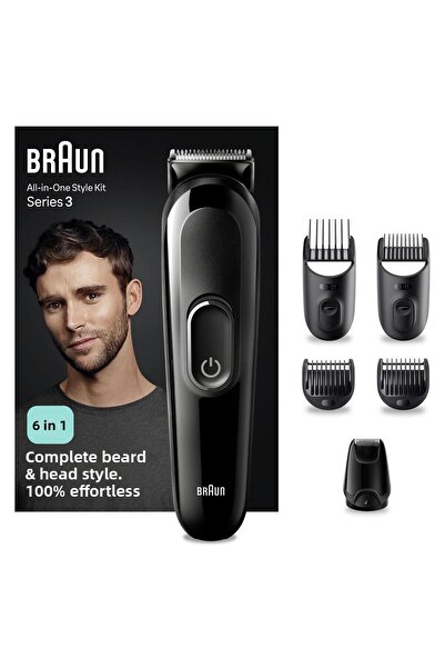 Brawn Braun Original 3-in-1 Complete Styling Kit 3410 | 6-in-1 Complete Beard & Hair Care