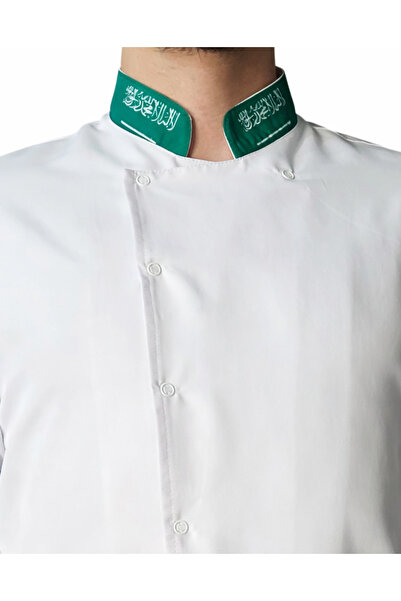 Ant Rotagrup Üniforma ve İş Elbiseleri Jachetă de bucătar – Uniformă de bucătărie unisex cu mânecă lungă, cu detaliu de culoare din Arabia Saudită