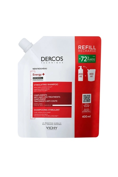 Vichy Dercos Energizing Σαμπουάν κατά της τριχόπτωσης,, 400 ml Reserve