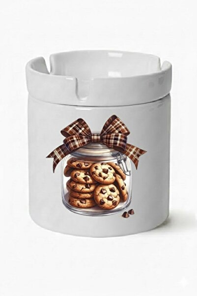 sartre art Cenușieră cu design de prăjituri din seria Blue Blanc, fără miros,...