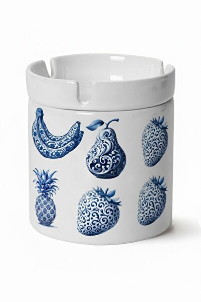 sartre art Σειρά Blue Blanc "My Fresh Fruits" Σχεδιασμένο άοσμο τασάκι για στ...