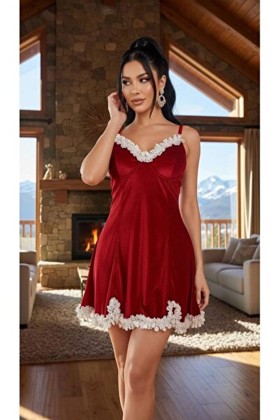 alec lingerie KADİFE SEXY KADIN GECELİK