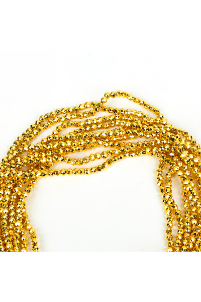 yfhobi 1 Dizi (95-100 Adet) - 4 mm Yuvarlak Kristal Cam Boncuk Dizi, Parlak K...