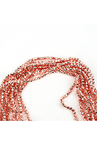 yfhobi 1 Dizi (95-100 Adet) - 4 mm Yuvarlak Kristal Cam Boncuk Dizi, Parlak K...