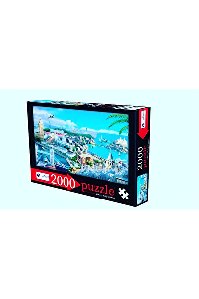 Adam İstanbul Manzaralı 2000 Parça Yapboz Puzzle