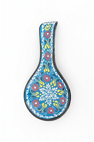 Artiser Handmade Ceramic Spoon Rest, Hand-Painted Ceramic Spoon Rest, Decorative Hand-Painted Ceramic Spoon Rest