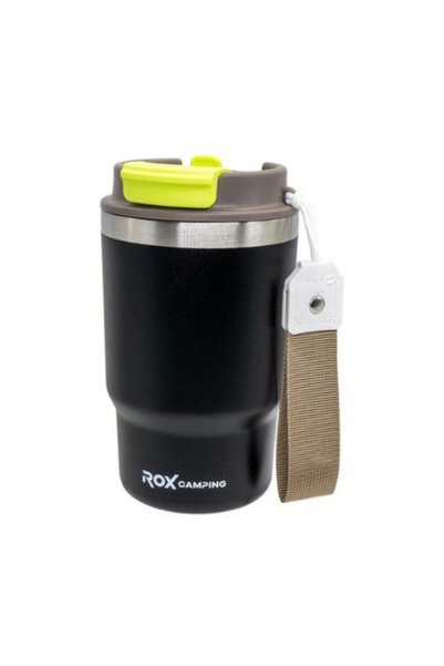 selim uyar kamp metal Rox Camping 0193 Coffee Thermos with Straw 0.48 Lt - Black