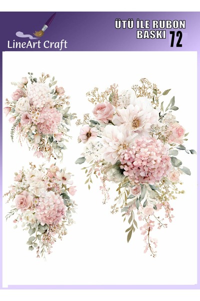 LİNEART Ütü ile Rubon Baskı Transfer No:RB72-30x30cm