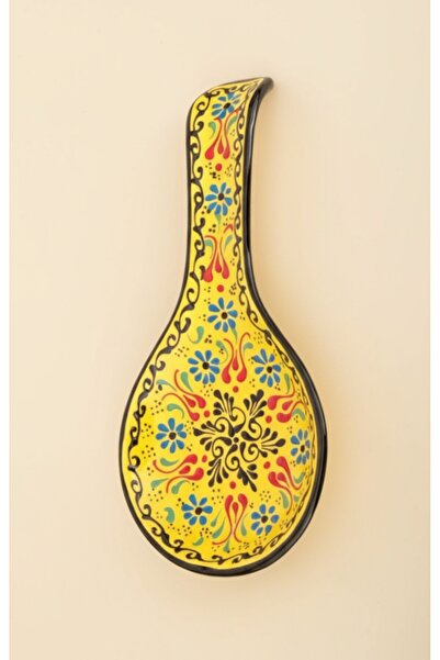 Artiser Handmade Ceramic Spoon Rest, Hand-Painted Ceramic Spoon Rest, Decorative Hand-Painted Ceramic Spoon Rest