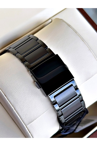 Ferrucci Guaranteed Black Color Steel Band Men's Wristwatch with Calendar