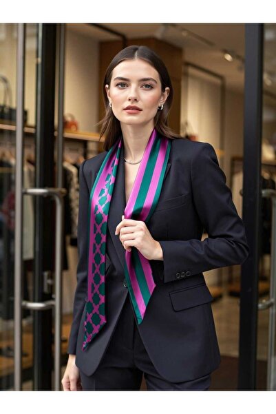 PERLMUTT Modern Desenli Kadın Fular – Ceket, Elbise ve Gömlek Kombinleri İçin...