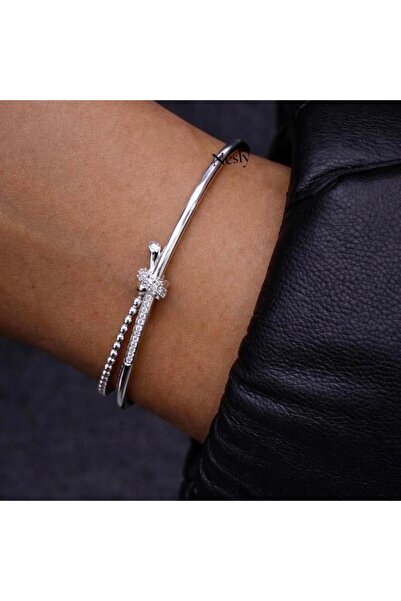 neslyaccessories Silver Luxe Series Cuff Bracelet