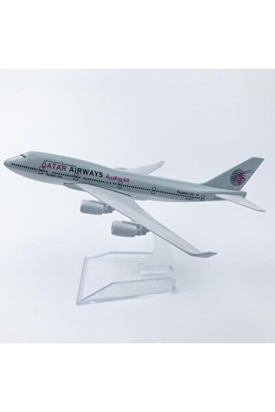 aircraft Qatar Airways Boeing 747 metal model uçak (16 cm)