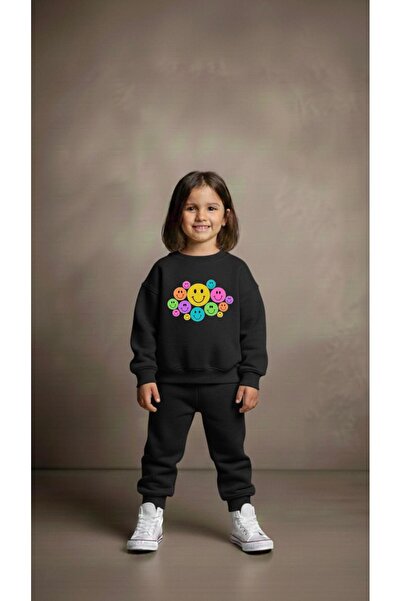 playwear Hanorac de echipă EMOJIS COLORFUL V 1 imprimat pentru fete și băieți...