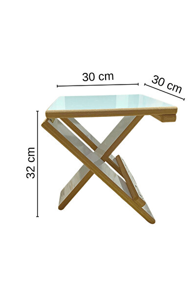 iDekor Katlanabilir Tabure – Salon, Piknik, Kamp, Bahçe, Balkon için ideal, P...