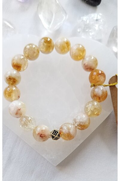 Bella Sera Studio Citrine Natural Stone Bracelet 12 mm
