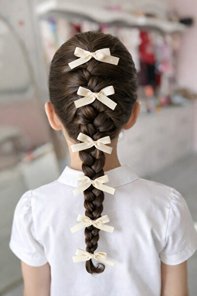 pempem bandana Baby Girl Children Mini Ribbon Bow Clip Hairpin 6 Pieces