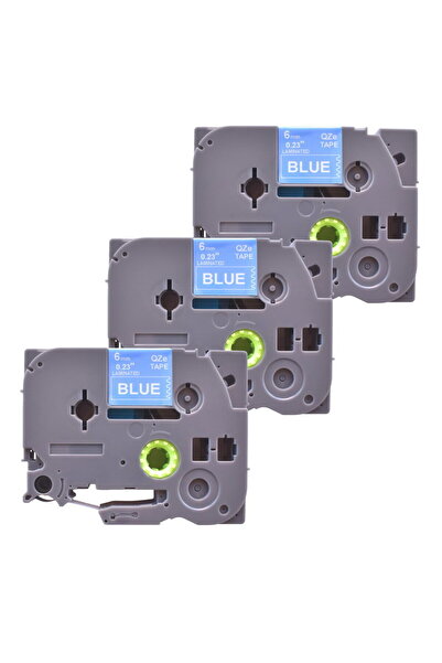 G Print Pachet 3 bucati banda etichete compatibila Brother TZe-515 6mm alb pe...