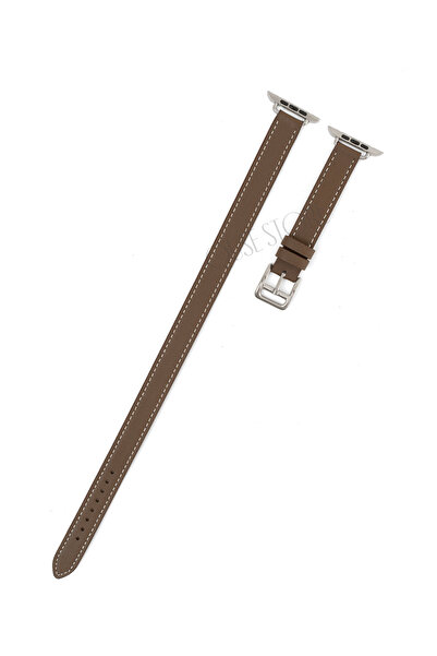 Quse Double Tour Slim Leather Band Compatible with Watch 46Mm/45Mm/44Mm & Ser...