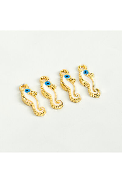 yfhobi 1 Adet - 19 mm Mineli Deniz Atı Desenli Uç, Charm Uç, Altın Kaplama 1....