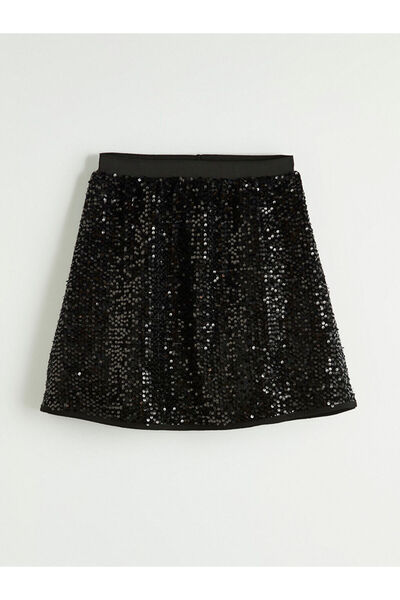 LC Waikiki Esvab • Modern & Distinctive Girls' Skirt with Waist Cord and Sequins