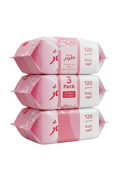 F180 Rose Scented Wet Wipes from Al-War – 3 Packs × 120 Wipes