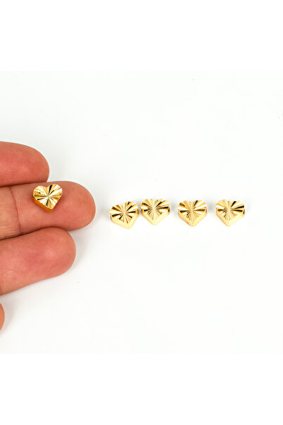 yfhobi 1 Adet - 8 mm Üstü Kalem İşçilik Traşlı Kalp Desenli Uç, Pirinç Altın ...