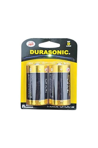 DURASONIC Alkaline Batteries Size D (LR20) - Pack of 2 Batteries