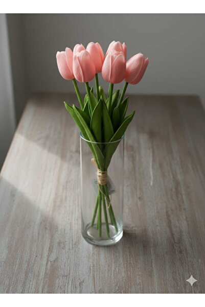 Okumuş Home IVORY Yapay Islak Lale 6'lı Pembe Renk