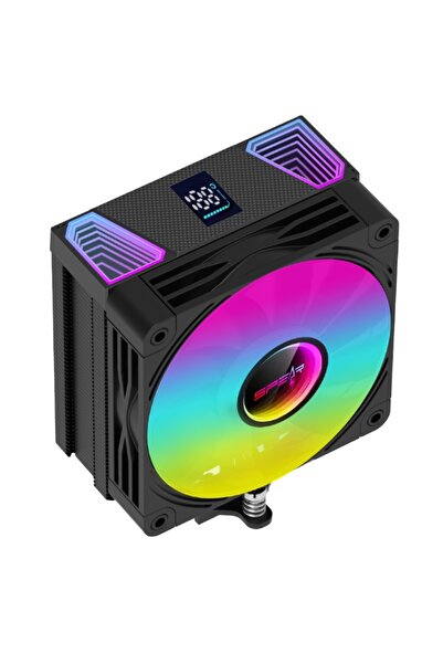 SPEARPC H700 ARGB 120mm CPU Air Cooler – Black | High-Performance Cooling wit...