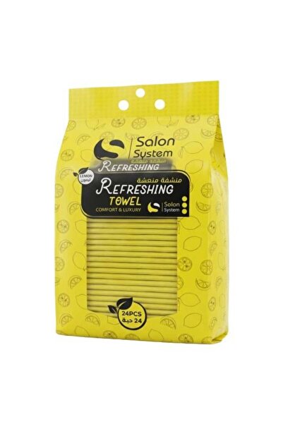 Salon System Refreshing Lemon Scented Towel from Salon – 24 Pieces × 28 Grams