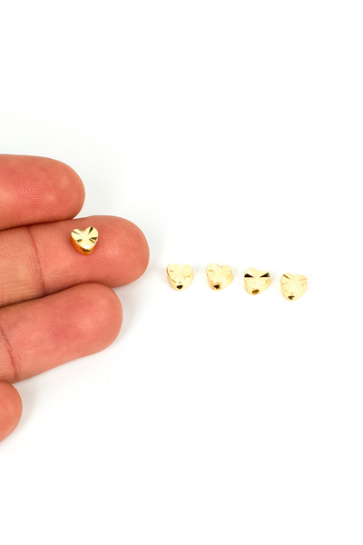 yfhobi 1 Adet - 5 mm Üstü Kalem İşçilik Traşlı Kalp Desenli Uç, Pirinç Altın ...