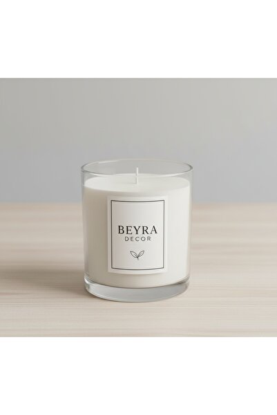 beyra decor El Yapımı %100 Doğal Soya Mum - Lüks Cam Bardak Dekoratif Hediyel...