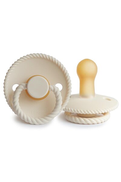 MATMEL Rope Rubber Pacifier - Cream 6-18 Months (2 Pcs)