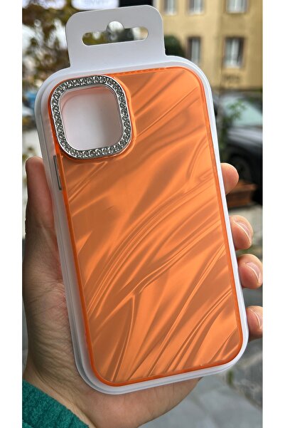 EDELFU Compatible with iPhone 15 / 14 and 13 |   Stylish Orange Wave Pattern ...
