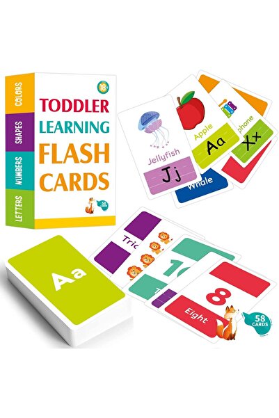 HONPOLO Flash Cards for Teaching Alphabet to Children Aged 2-4 Years
