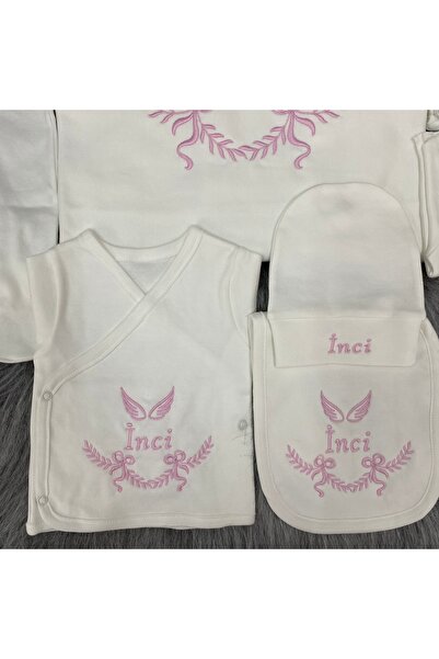 bebek desen 10-Piece Embroidered Hospital Discharge Set with Wings