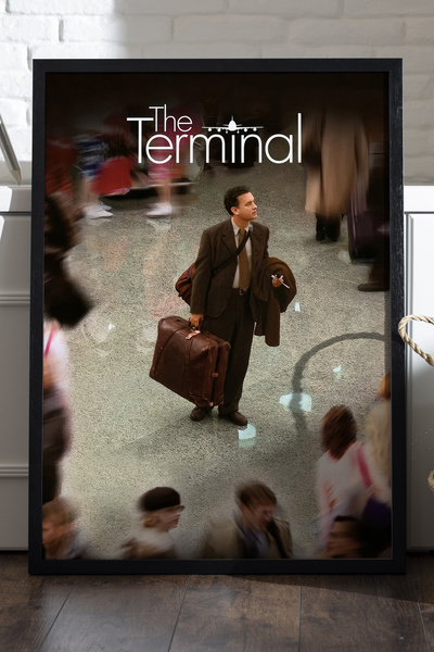 Duvarda Poster cu ramă din lemn negru The Terminal, pictură decorativă de per...