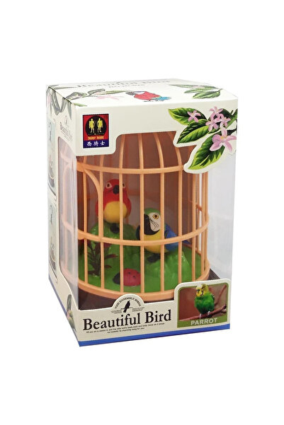 Can Ali Toys Ses ve Harekete Duyarlı Oyuncak Papağan – Kafesli, Hareketli ve ...