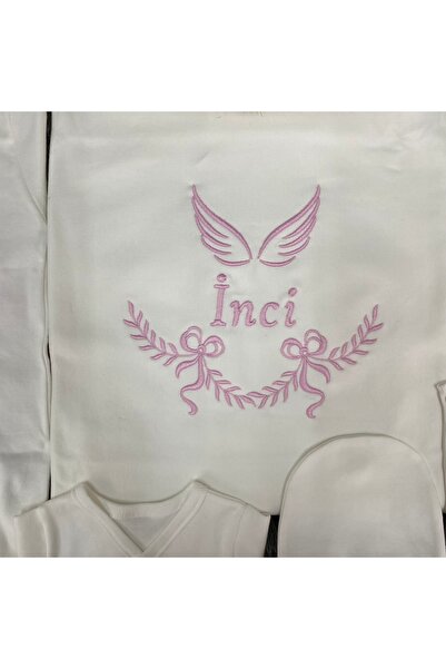 bebek desen 10-Piece Embroidered Hospital Discharge Set with Wings